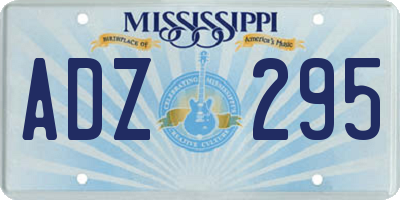 MS license plate ADZ295