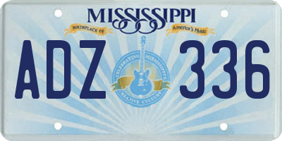 MS license plate ADZ336