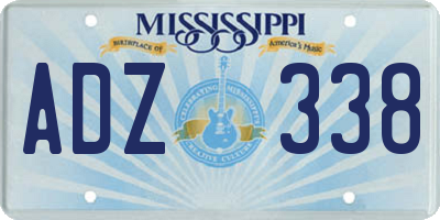 MS license plate ADZ338