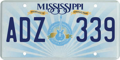 MS license plate ADZ339