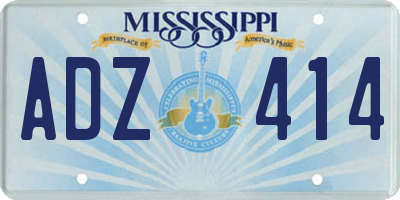 MS license plate ADZ414