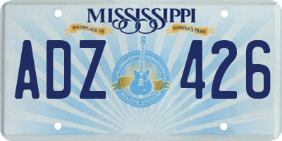 MS license plate ADZ426