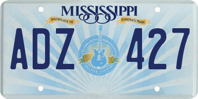 MS license plate ADZ427