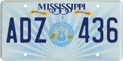 MS license plate ADZ436