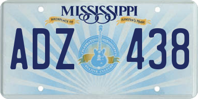 MS license plate ADZ438