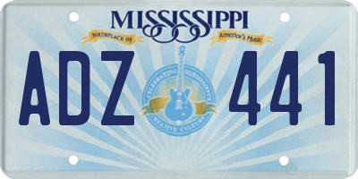 MS license plate ADZ441