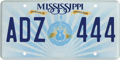 MS license plate ADZ444