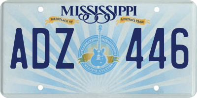 MS license plate ADZ446