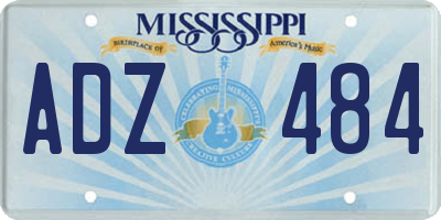 MS license plate ADZ484