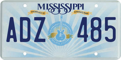 MS license plate ADZ485