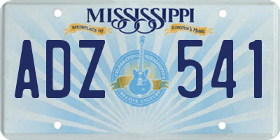 MS license plate ADZ541