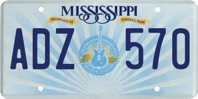MS license plate ADZ570