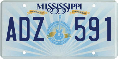 MS license plate ADZ591