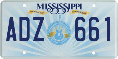 MS license plate ADZ661