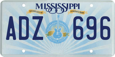 MS license plate ADZ696