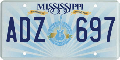 MS license plate ADZ697