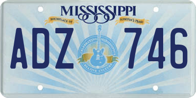 MS license plate ADZ746