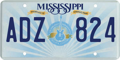 MS license plate ADZ824