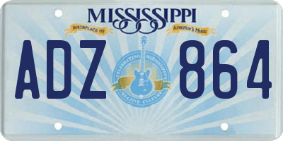 MS license plate ADZ864