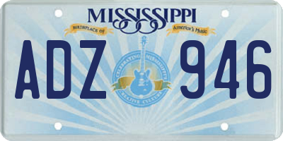 MS license plate ADZ946