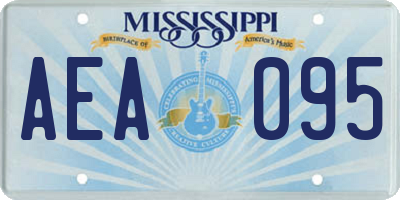 MS license plate AEA095