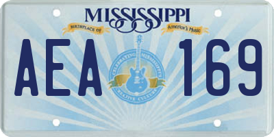 MS license plate AEA169