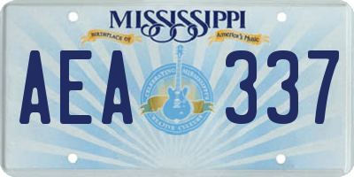 MS license plate AEA337