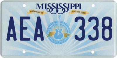 MS license plate AEA338
