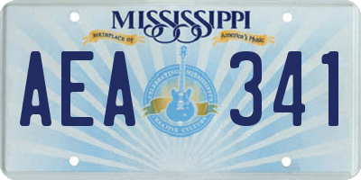 MS license plate AEA341