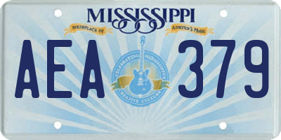 MS license plate AEA379