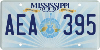 MS license plate AEA395