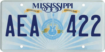 MS license plate AEA422
