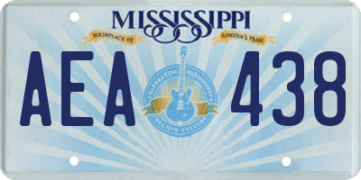 MS license plate AEA438