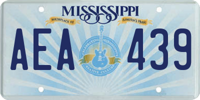 MS license plate AEA439