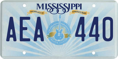 MS license plate AEA440