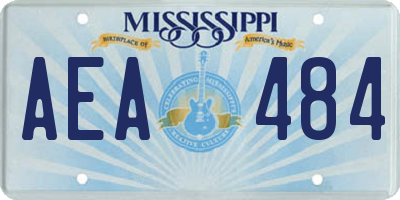 MS license plate AEA484