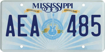 MS license plate AEA485