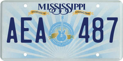 MS license plate AEA487