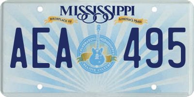 MS license plate AEA495