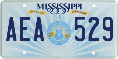 MS license plate AEA529