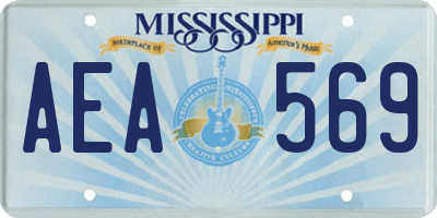 MS license plate AEA569
