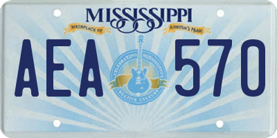 MS license plate AEA570