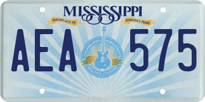 MS license plate AEA575