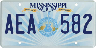 MS license plate AEA582