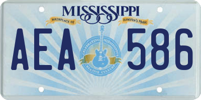 MS license plate AEA586
