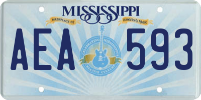 MS license plate AEA593