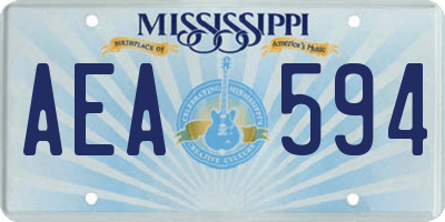 MS license plate AEA594