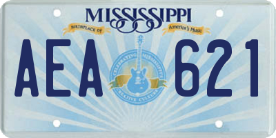 MS license plate AEA621