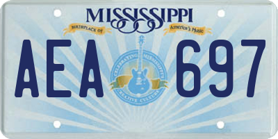 MS license plate AEA697