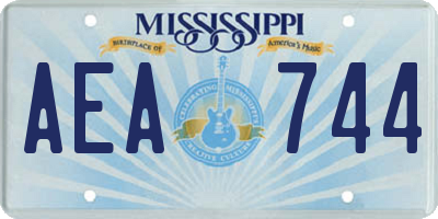 MS license plate AEA744